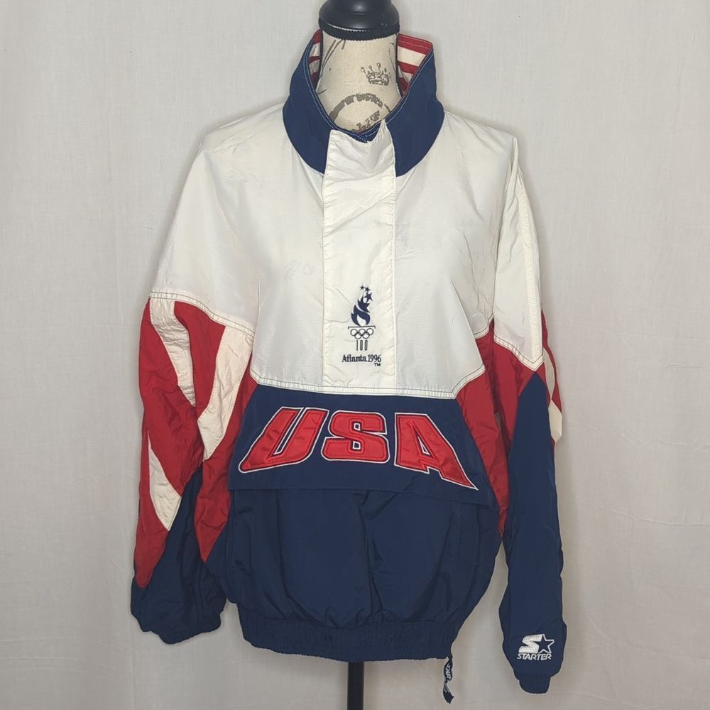 Vintage Starter Olympic Games Collection Atlanta 1996 Jacket Sz L Mint Condition